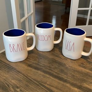 Rae Dunn Patriotic mugs